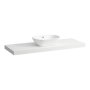 Laufen Lani 1400mm Countertop with Installation Brackets (Centre Cut-Out) - Matt White