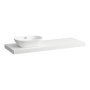 Laufen Lani 1400mm Countertop with Installation Brackets (Left Cut-Out) - Matt White
