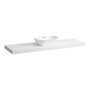 Laufen Lani 1600mm Countertop with Installation Brackets (Centre Cut-Out) - Matt White