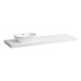 Laufen Lani 1600mm Countertop with Installation Brackets (Left Cut-Out) - Matt White