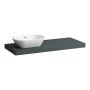Laufen Lani 1200mm Countertop with Installation Brackets (Left Cut-Out) - Traffic Grey