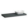 Laufen Lani 1200mm Countertop with Installation Brackets (Right Cut-Out) - Traffic Grey