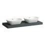 Laufen Lani 1200mm Countertop with Installation Brackets (Left & Right Cut-Out) - Traffic Grey