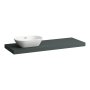 Laufen Lani 1400mm Countertop with Installation Brackets (Left Cut-Out) - Traffic Grey