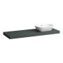 Laufen Lani 1400mm Countertop with Installation Brackets (Right Cut-Out) - Traffic Grey
