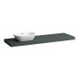 Laufen Lani 1600mm Countertop with Installation Brackets (Left Cut-Out) - Traffic Grey