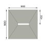 Abacus Elements 900 x 900mm Level Access Wetroom Kit with 300mm Centre Drain & Installation Kit