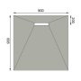 Abacus Elements 900 x 900mm Level Access Wetroom Kit with 300mm Linear End Drain & Installation Kit