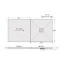 Abacus Elements 900 x 1850 x 40/50mm Concept 3 900 x 1850 x 40/50mm Raised Tray Kit with Installation Kit