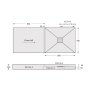 Abacus Elements 750 x 1850 x 130/140mm Concept 4 750 x 1850 x 130/140mm Raised Tray Kit with Installation Kit