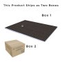 Abacus Elements 1200 x 900mm Level Access Wetroom Kit with Square End Drain & Installation Kit