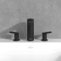 Villeroy & Boch Antao Three-Hole Basin Mixer with Pop-Up Waste - Matt Black