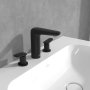 Villeroy & Boch Antao Three-Hole Basin Mixer with Pop-Up Waste - Matt Black