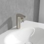 Villeroy & Boch Antao Basin Mixer with Side Lever & Pop-Up Waste - Matt Brushed Nickel