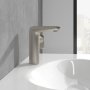 Villeroy & Boch Antao Basin Mixer with Side Lever & Pop-Up Waste - Matt Brushed Nickel