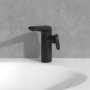 Villeroy & Boch Antao Basin Mixer with Side Lever & Pop-Up Waste - Matt Black