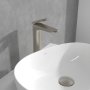 Villeroy & Boch Antao Tall Single-Lever Basin Mixer with Pop-Up Waste - Matt Brushed Nickel