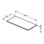 Ideal Standard Eurovit+ 650mm Worktop - Mid Grey