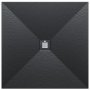 Just Trays Naturals 1000 x 1000mm Stone Square Shower Tray - Howarth Black