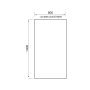 Scudo S6 1400mm x 800mm Square Edge Bath Screen - Chrome