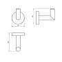 Scudo Delta Wall-Mounted Robe Hook - Chrome