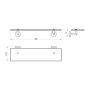 Scudo Delta Wall-Mounted Glass Shelf - Chrome