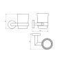 Scudo Delta Wall-Mounted Tumbler Holder - Chrome