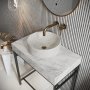 Scudo Sanctuary 350 x 350mm Round Marble Basin - Venato White