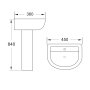 Scudo Deia / Belini 450 x 360mm 1 Tap Hole Basin - White