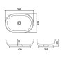 Scudo Neo 560 x 370mm Polymarble Countertop Basin - Matt White