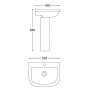 Scudo Porto 550 x 450mm Basin - White