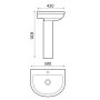 Scudo Spa 500 x 420mm Basin - White