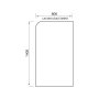 Scudo S6 1400mm x 800mm Radius Edge Bath Screen - Chrome