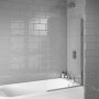 Scudo S6 1400mm x 800mm Radius Edge Bath Screen - Chrome