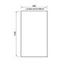 Scudo S6 1400mm x 800mm Square Edge Black Grid Bath Screen