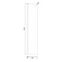 Scudo S6 1400 x 300mm Fixed Radius Bath Screen - Chrome