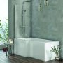 Scudo 830 x 1400mm L Shape Bath Screen - Chrome