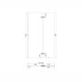 Scudo 900mm Square Pivot Bath Screen with Fixed Panel - Chrome