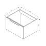 Scudo Ambience 600mm LED Wall-Hung Vanity Unit - Matt Grey
