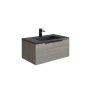 Scudo Ambience 800mm LED Wall-Hung Vanity Unit - Grey Oak