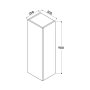 Scudo Ambience 300 x 900 x 250mm Column Unit - Matt White