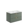 Scudo Aubrey 800mm Wall-Hung Vanity Unit - Reed Green