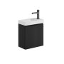 Scudo Linea 400mm Cloakroom Vanity Unit - Matt Black