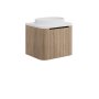 Scudo Linea Curve 600mm Wall-Hung Vanity Unit - Sonoma Oak