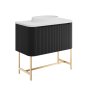 Scudo Linea Curve 900mm Wall-Hung Vanity Unit - Matt Black