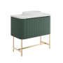 Scudo Linea Curve 900mm Wall-Hung Vanity Unit - Reed Green
