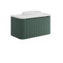 Scudo Linea Curve 900mm Wall-Hung Vanity Unit - Reed Green
