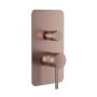 Scudo Core Concealed Dual Outlet Mixer Valve - Brushed Bronze