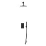 Scudo Core Round Mixer Valve with Handset & Mounting Bracket - Matt Black