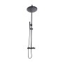 Scudo Core Round Rigid Riser Shower Kit - Matt Black